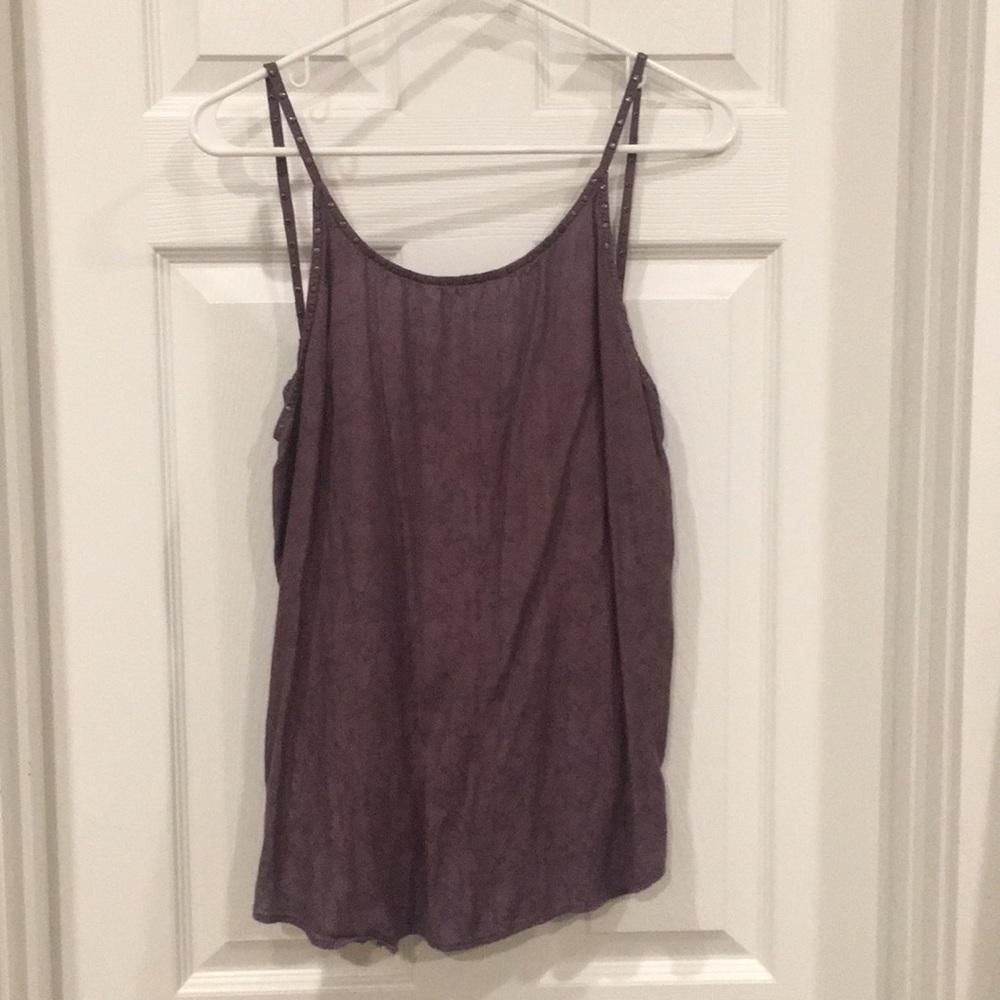 Low back purple tank top